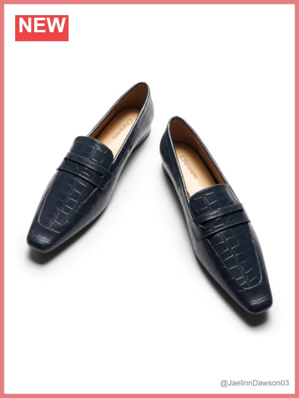Women's Penny Loafers Slip On Square Toe Flat Shoes Breathable Lambskin